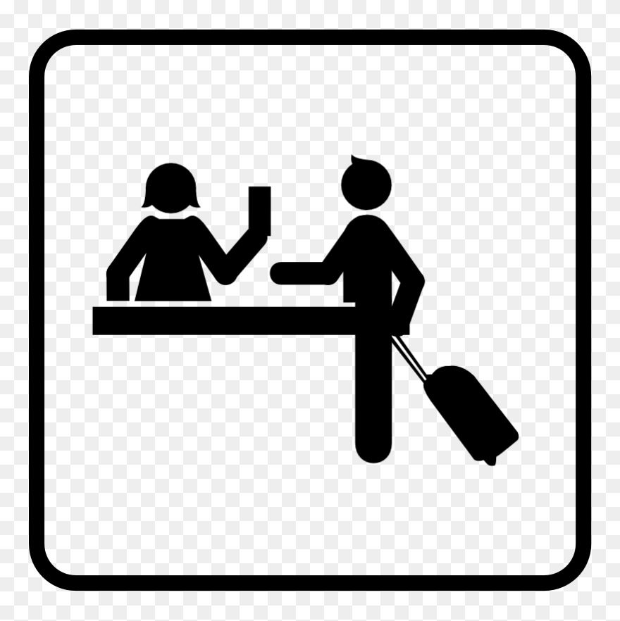 Hotel Check In Clipart - Clip Art Reception - Png Download