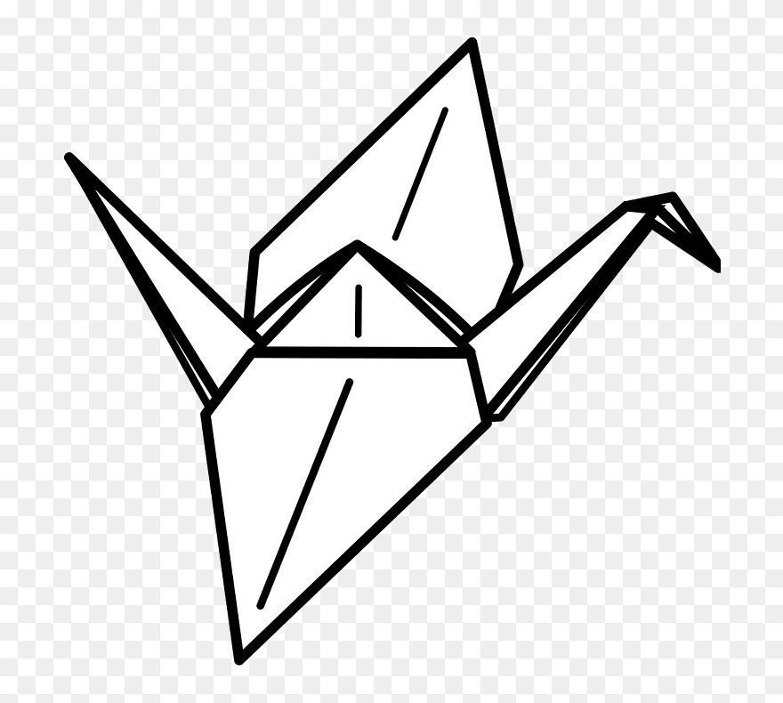 Crane Origami Clipart - Png Download