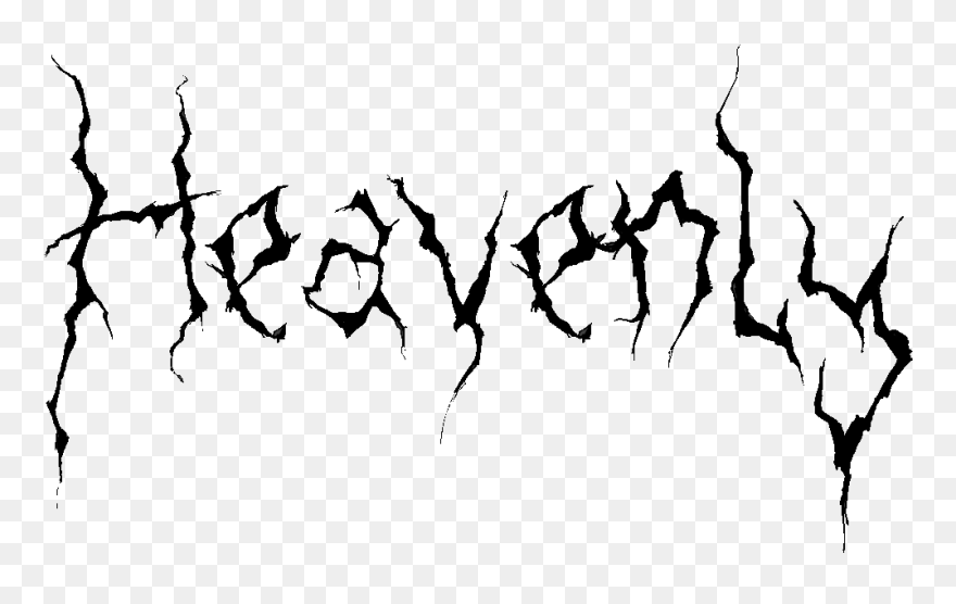 Transparent Heaven Clipart Black And White - Black Metal Font - Png Download