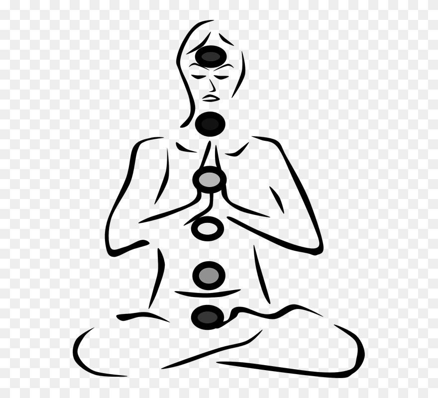 Spiritual Seven Chakra Meditation Clipart
