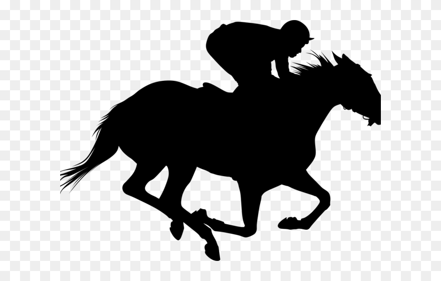 Transparent Horses Racing Clipart - Horse Racing Silhouette - Png Download
