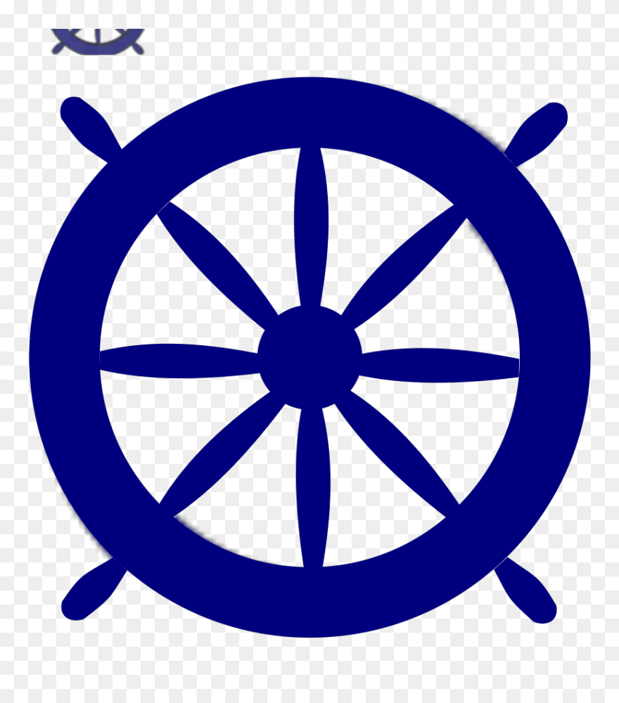 Blue Ships Wheel Svg Clip Arts - Pirate Ship Wheel Transparent - Png Download