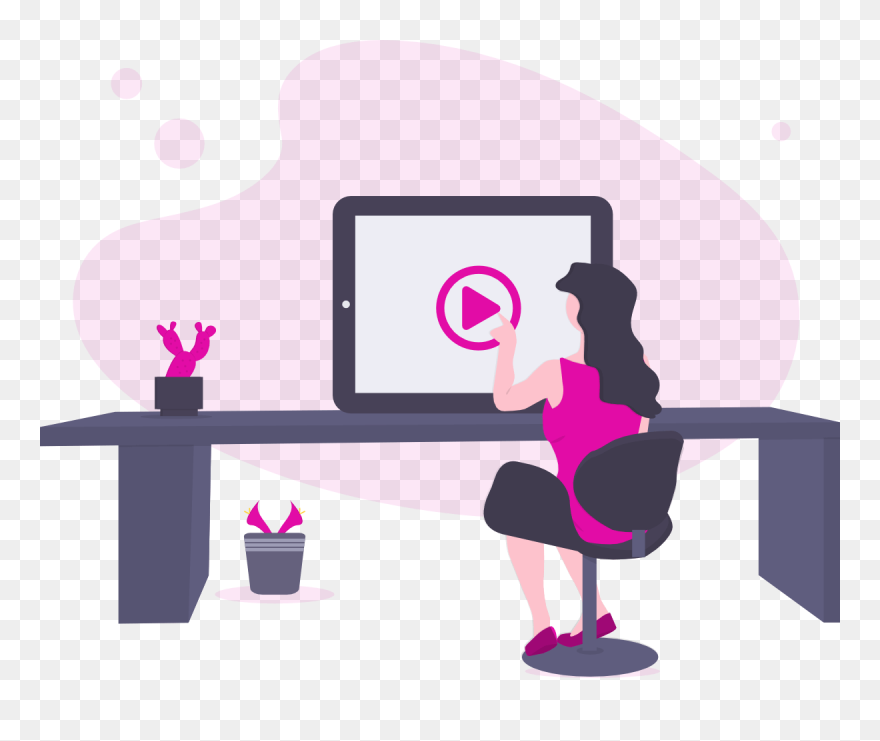 Watching Online Video Clipart