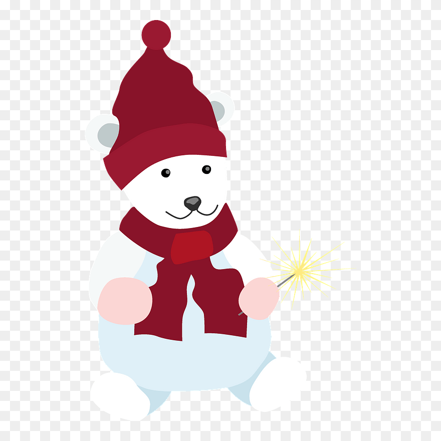 Christmas Bear Clipart - Illustration - Png Download