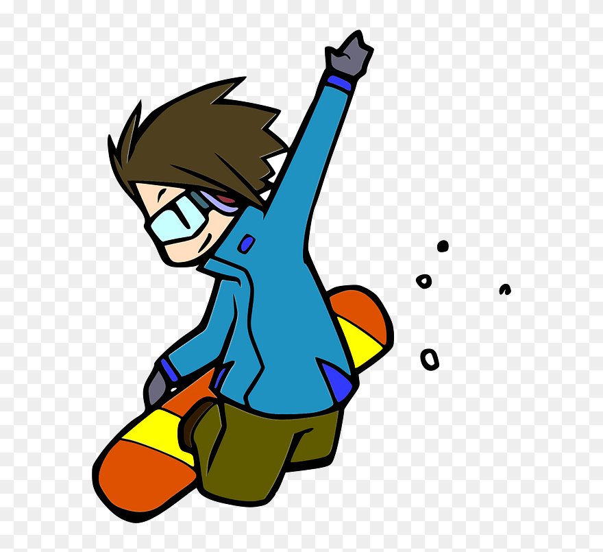 Snowboarding Snowboarder Clipart - スノーボード 画像 イラスト 素材 - Png Download