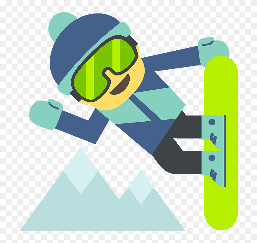 Snowboarder Emoji Clipart - Snowboarding Emoji - Png Download