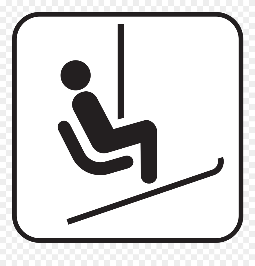 Ski Lift Sign Clipart
