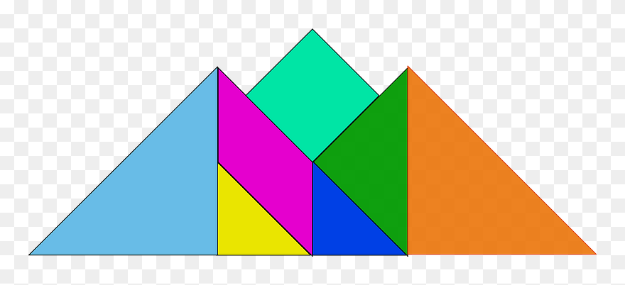 Tangram Pyramids Clipart - Tangram Hill - Png Download
