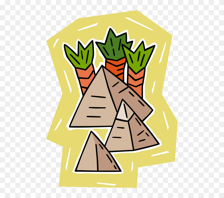 Vector Illustration Of Ancient Egyptian Pyramids Of Clipart