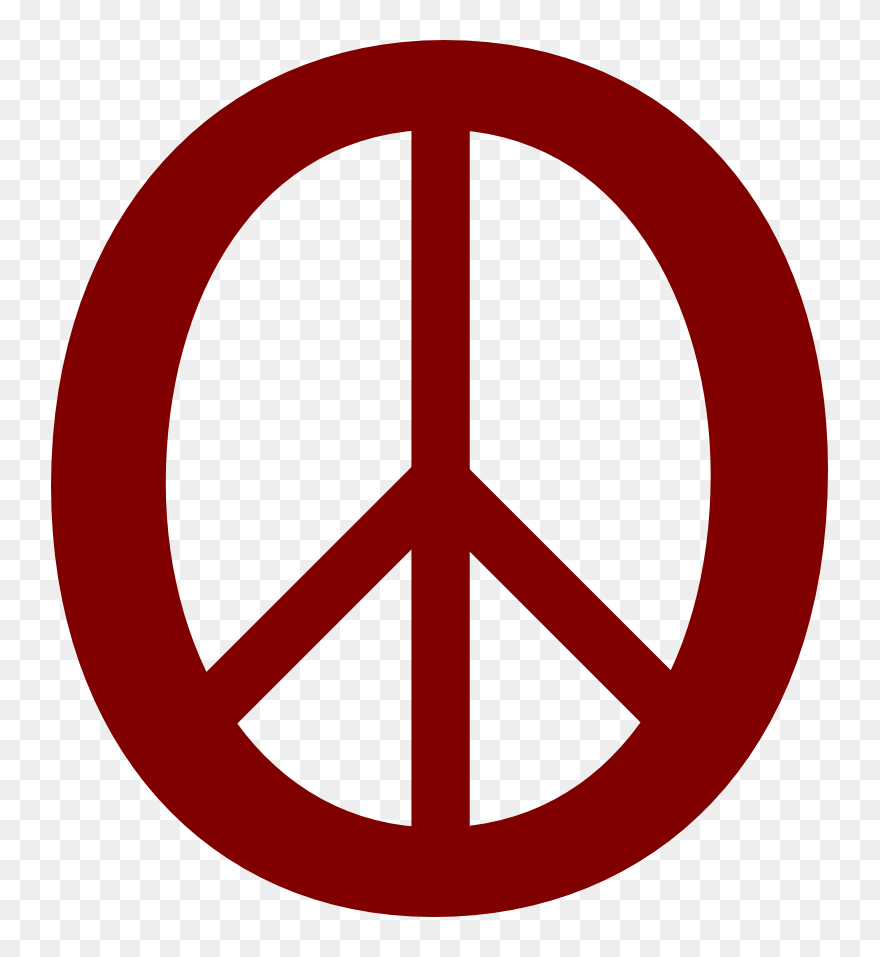 Maroon Peace Symbol 11 Dweeb Peacesymbol - London Underground Clipart