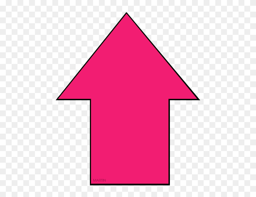 Pink Arrow - Značení Hradu V Mapě Clipart