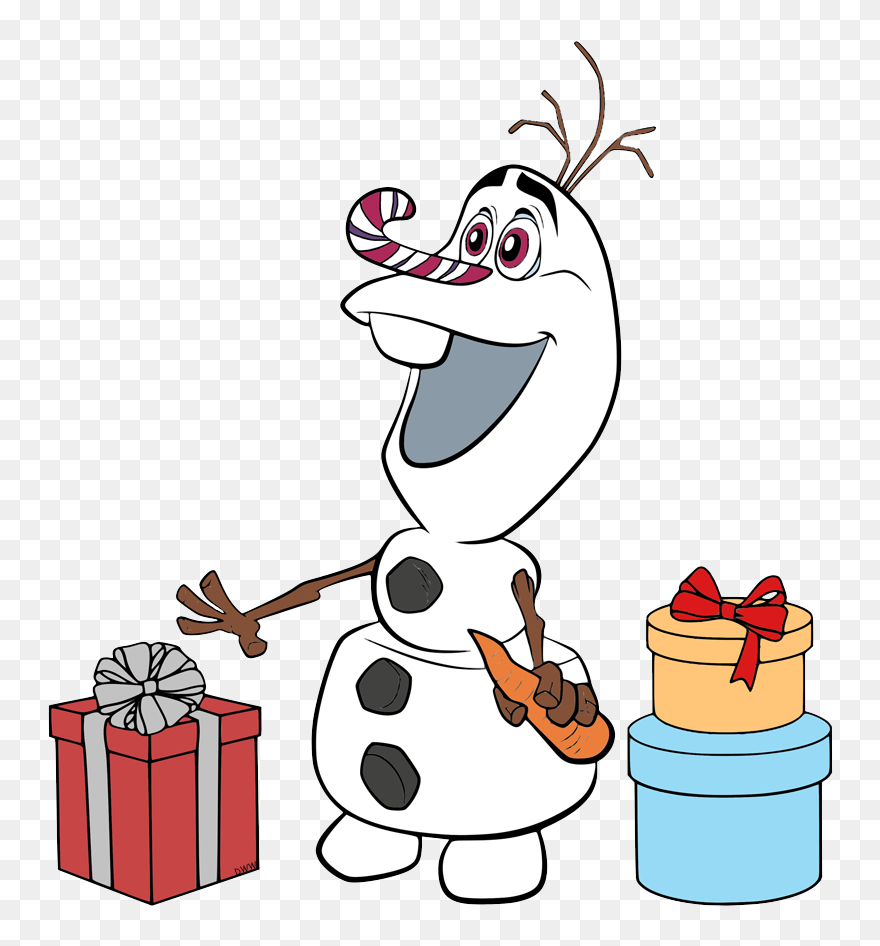 Olaf Candy Cane Nose Clipart