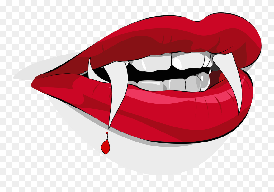 Dracula Fangs Vampire Free Photo - Mouth Clipart - Png Download