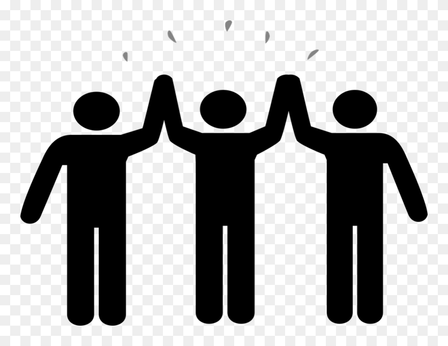 Transparent Awards Clip Art - Stick Figure High Five - Png Download