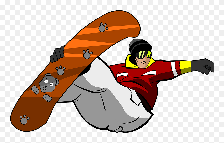Snowboarder Clipart - Snowboarding Clipart Png Transparent Png