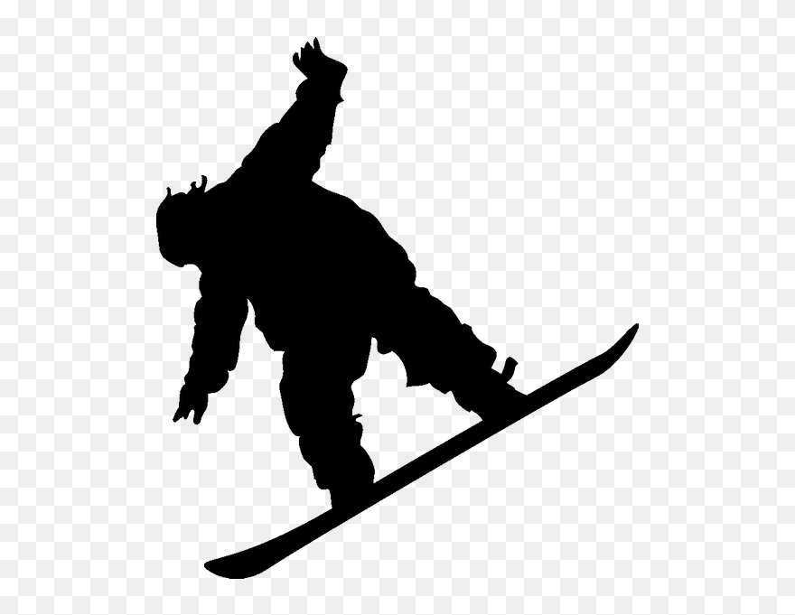 Skier Sticker Snowboarding Winter Sport - Transparent Snowboard Sticker Clipart