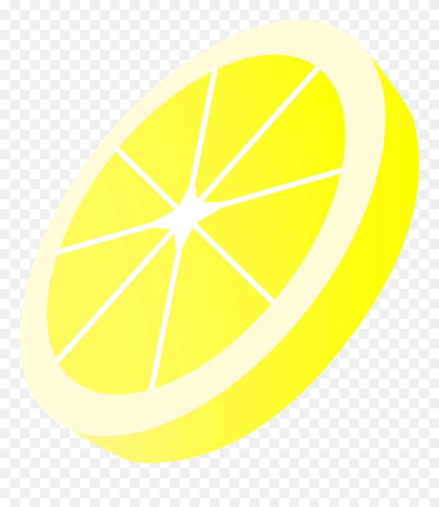 Round Yellow Lemon Slice Free Clip Art - Clipart Circle Objects - Png Download