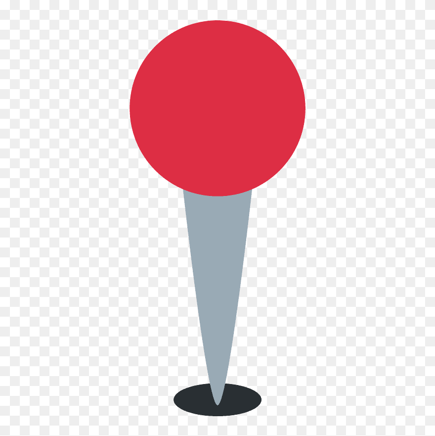 Round Pushpin Emoji Clipart - Push Pin Emoji Png Transparent Png