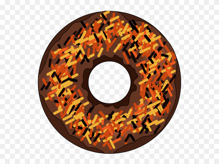 Orange,circle,donuts - Doughnut Clipart