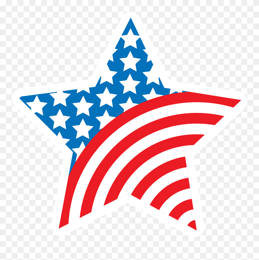 American Star Clipart - American Flag Stars Transparent Background - Png Download
