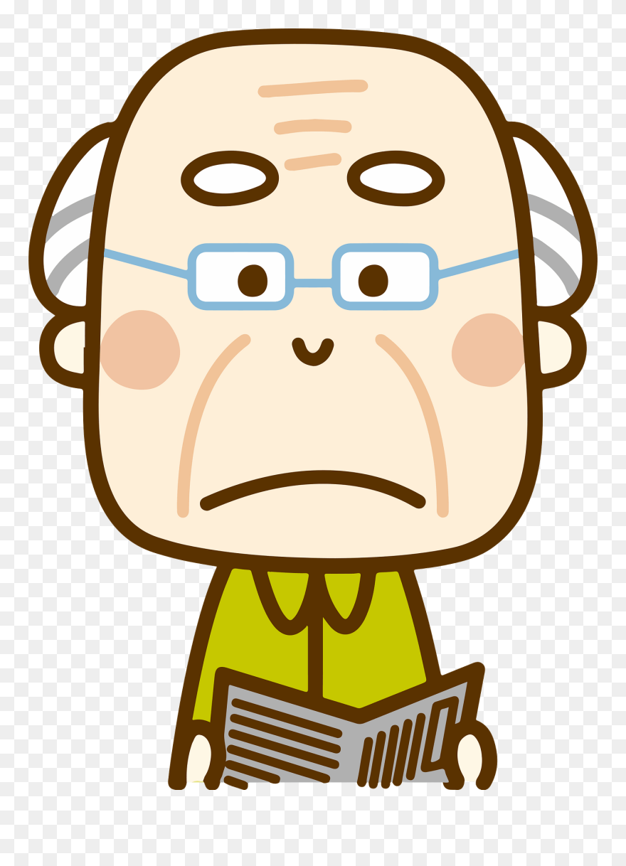 Old Grumpy Man Cartoon Clipart