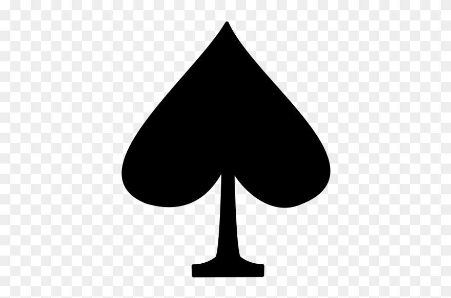 Spade Png Icons - Black Heart On Cards Clipart