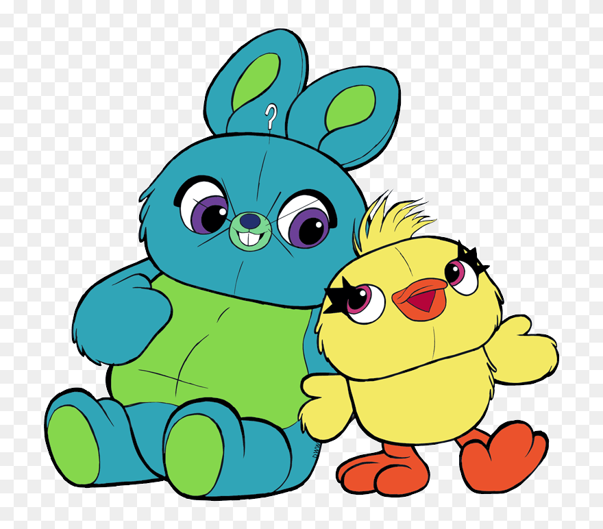Bunny And Ducky Cartoon Clipart
