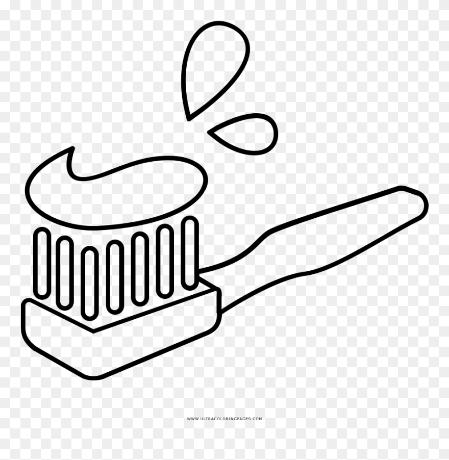 Toothbrush Coloring Page - Coloring Toothbrush Clipart