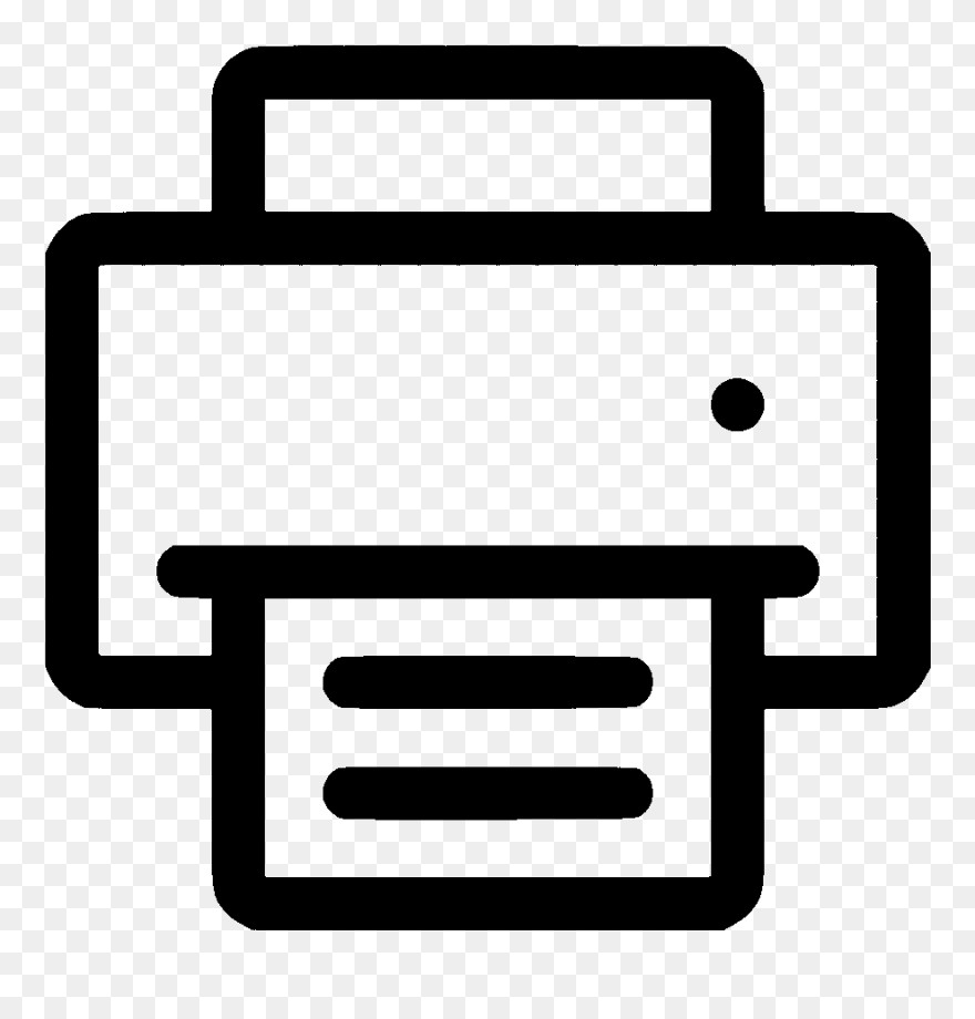 Printer White Icon Png Clipart