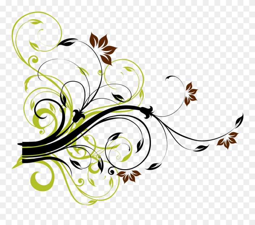 Flourishes Clipart Artistic - Vector Swirl Floral Png Transparent Png