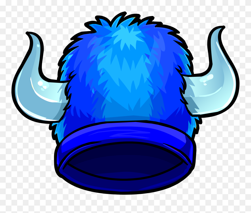 Club Penguin Blue Viking Helmet - Viking Helmet Blue Png Clipart