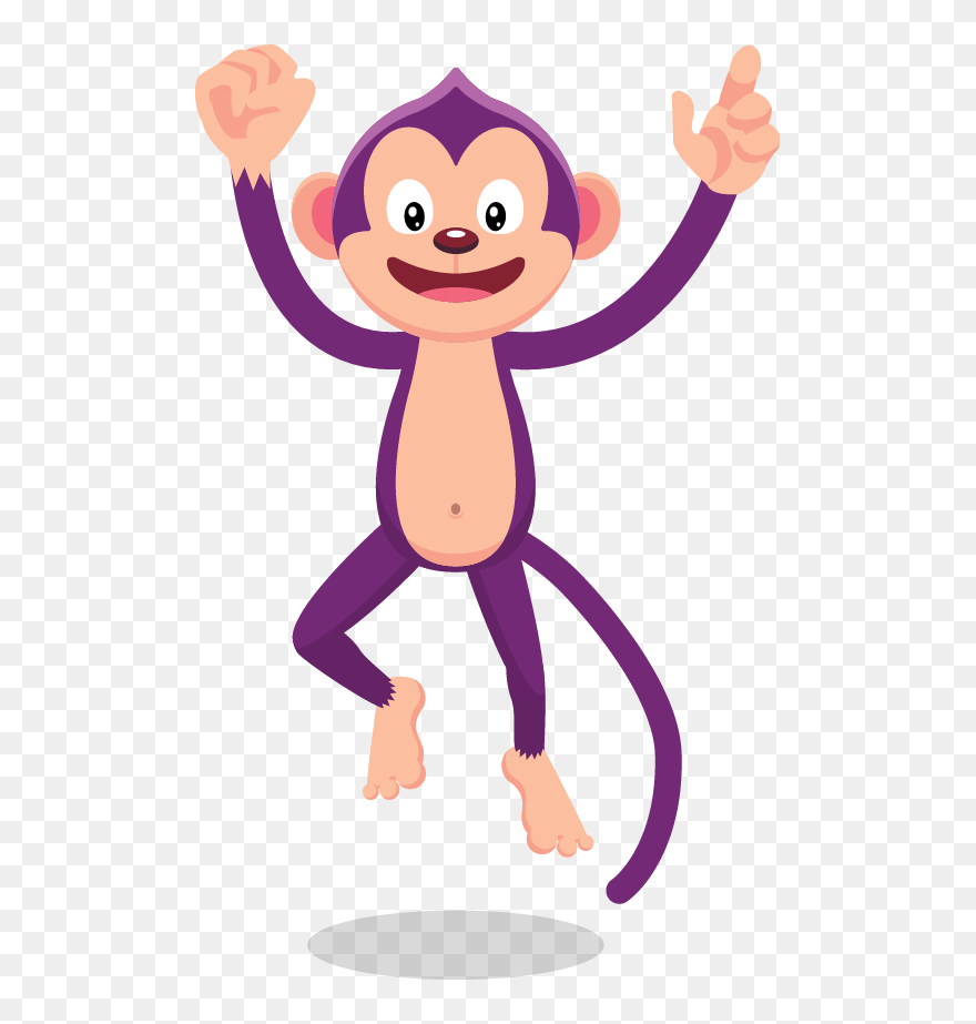 Download Jump - Monkey Jumping Clip Art - Png Download