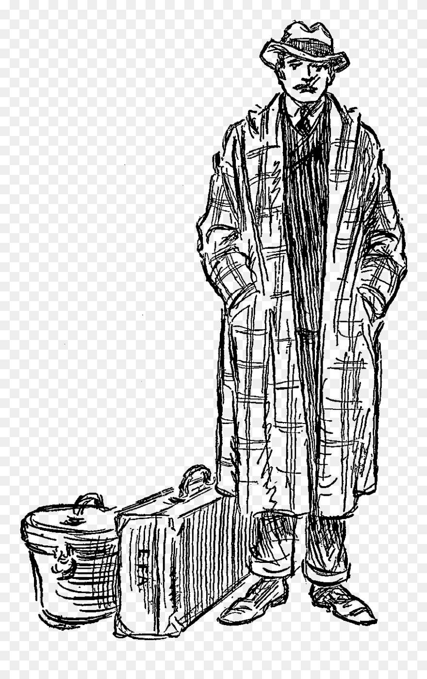 Man Stock Image - Drawings Of A Man Travelling Clipart