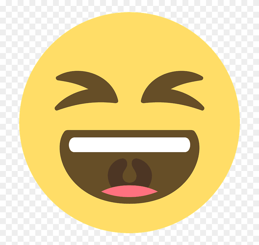 Grinning Squinting Face Emoji Clipart - Free Emojis - Png Download