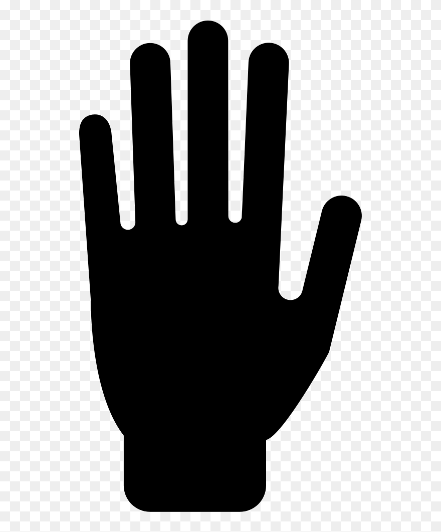 Stop Extended Hand Silhouette Svg Png Icon Free Download - Stop Hand Silhouette Png Clipart