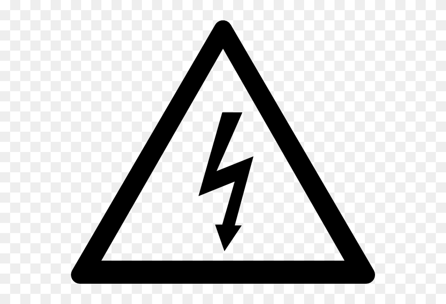 High Voltage Sign Black And White Clipart