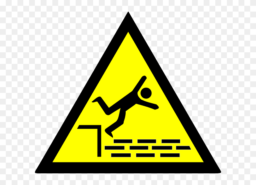 Fall Hazard Sign - Bio Gefahrenzeichen Clipart