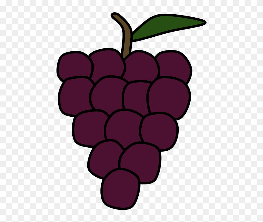 Grapes, Purple, Bunch - Seedless Fruit Clipart