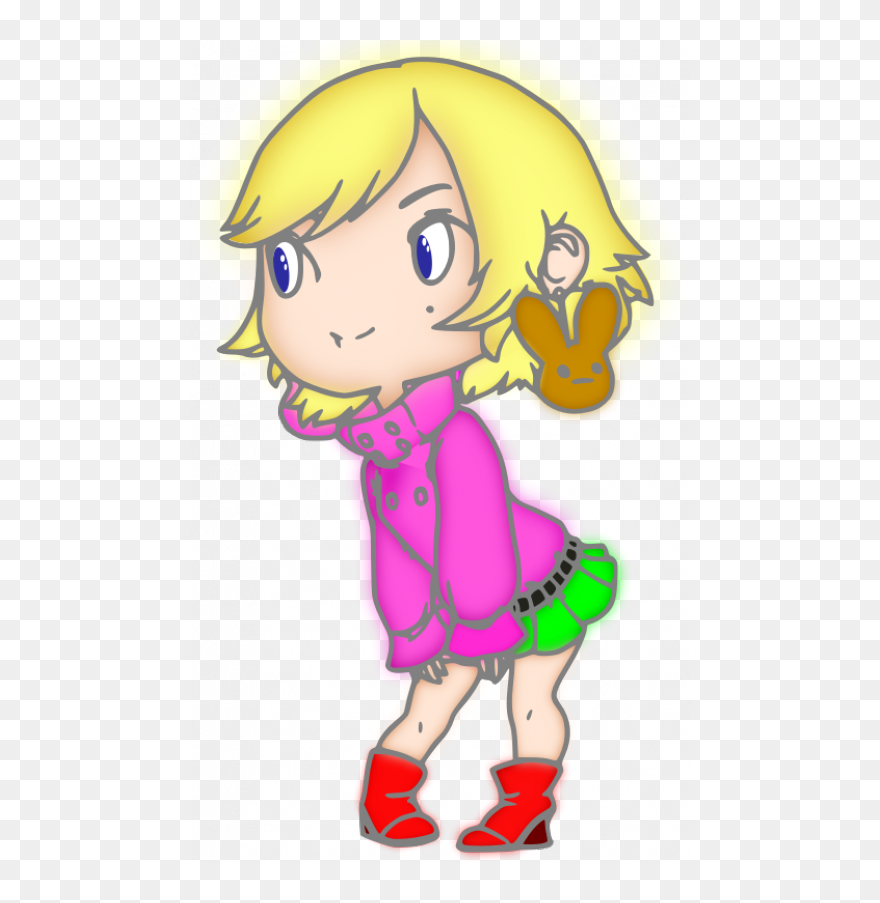 Line Art Girl - Chibi Clipart