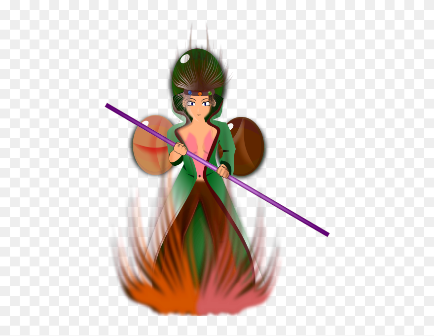 Girl On Fire - Clip Art - Png Download