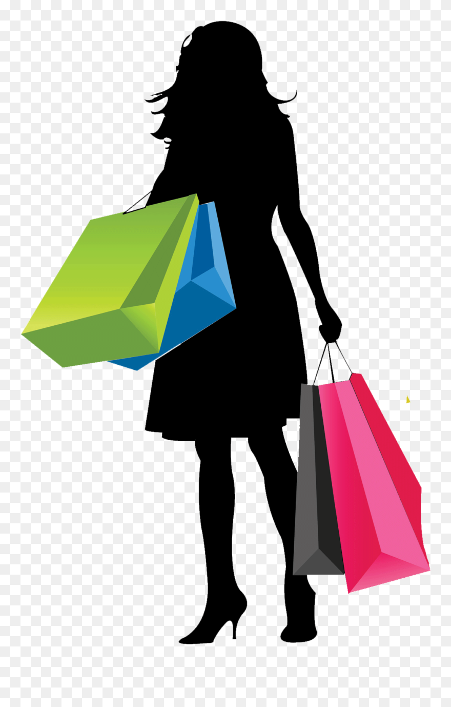 Vector Shopping Girl Png Clipart