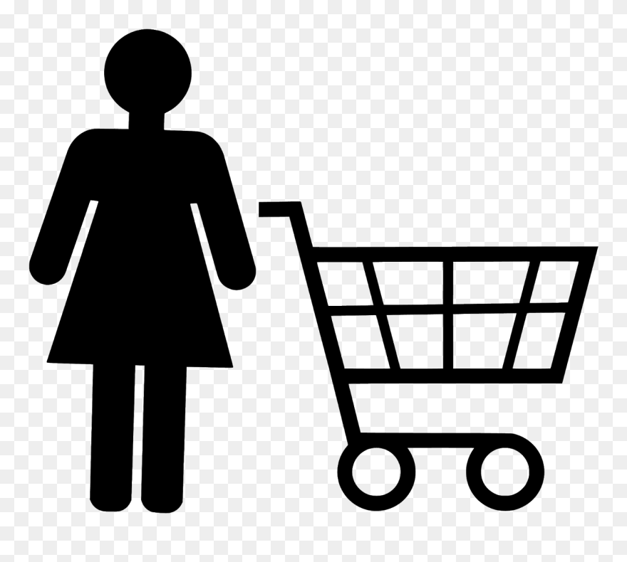 Silhouette Shopping Cart Clipart