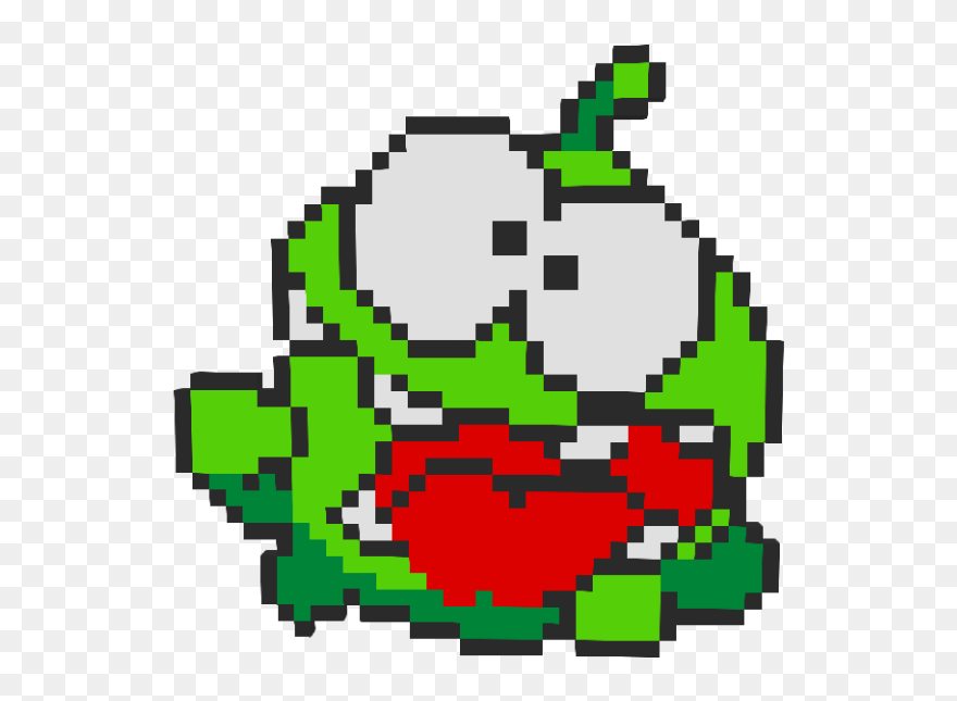 Om Nom From Cut The Rope - Om Nom Pixel Art Clipart