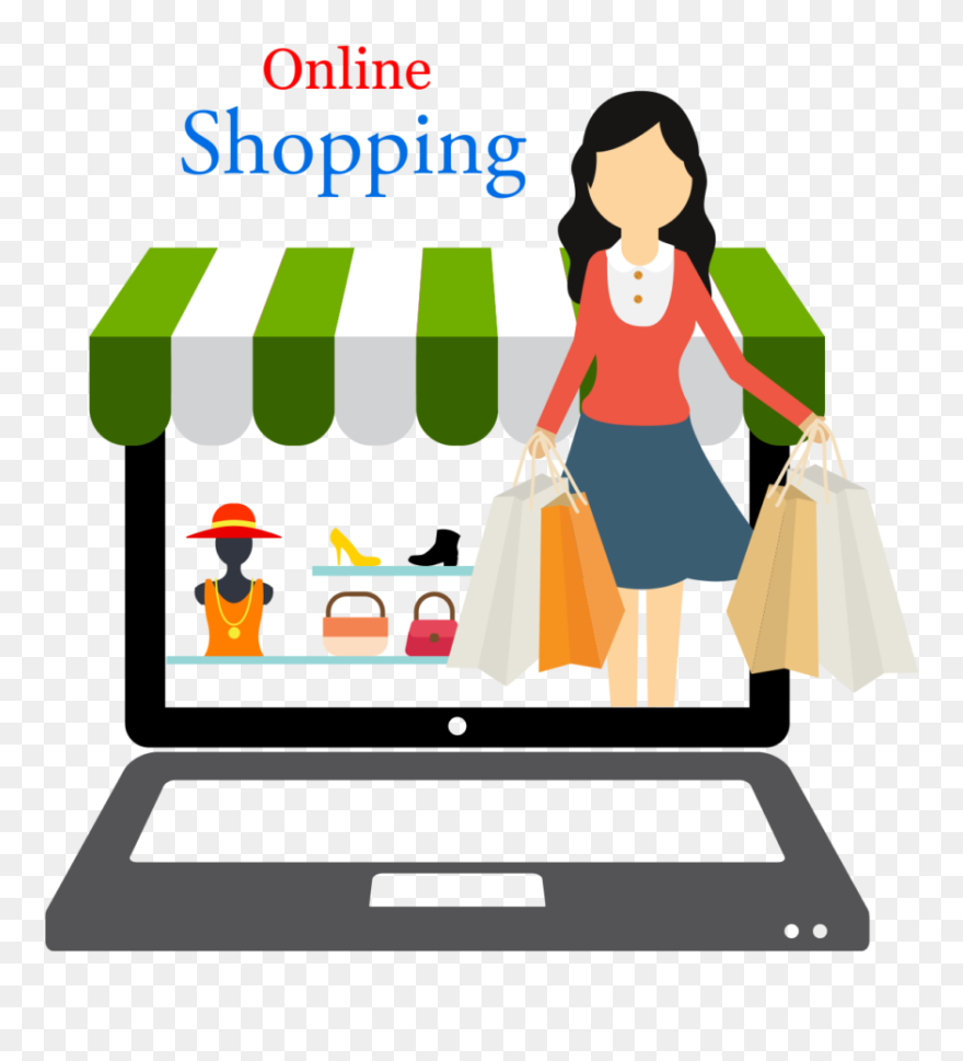 Online Shopping Cartoon Png Clipart