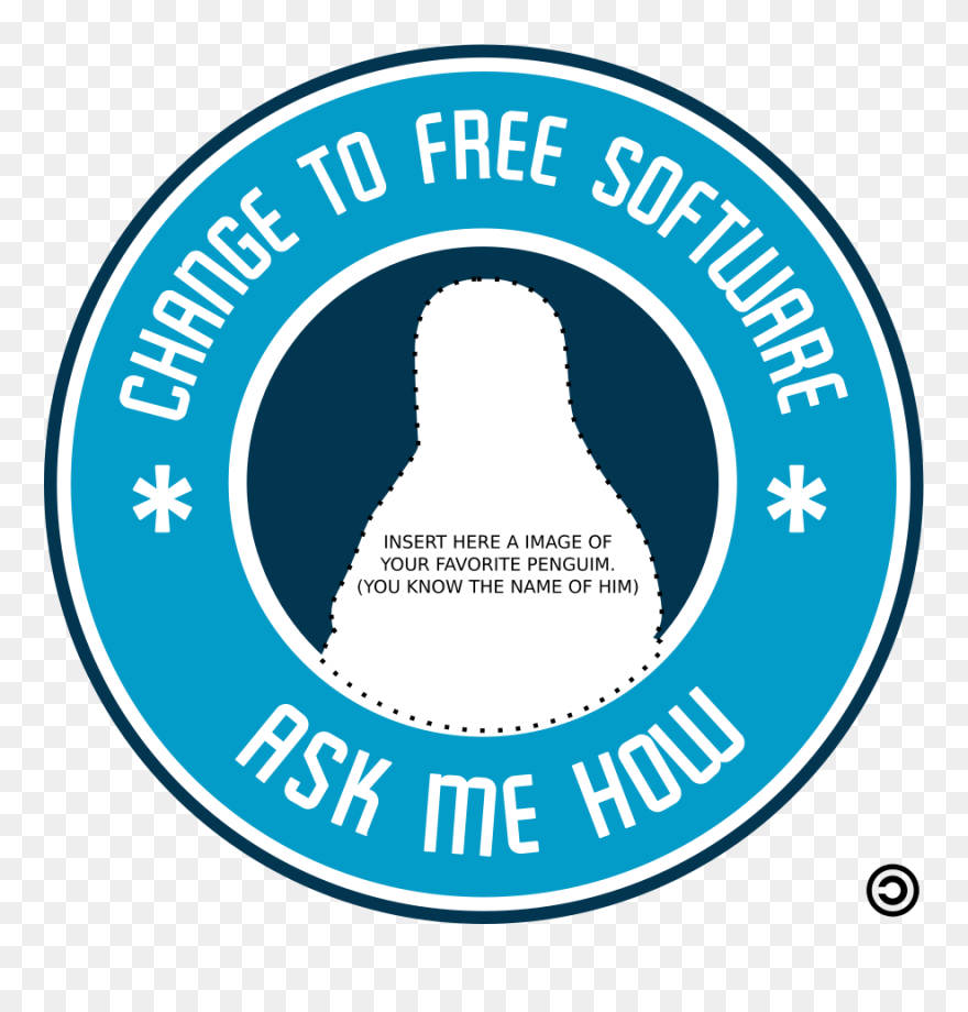 Change To Free Software - Circle Clipart