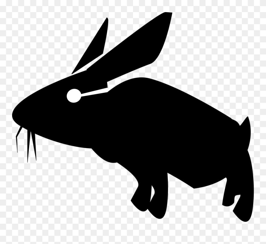 Rabbit Free Stock Photo Illustration Of A Rabbit Silhouette - Fish Silhouette Png Clipart