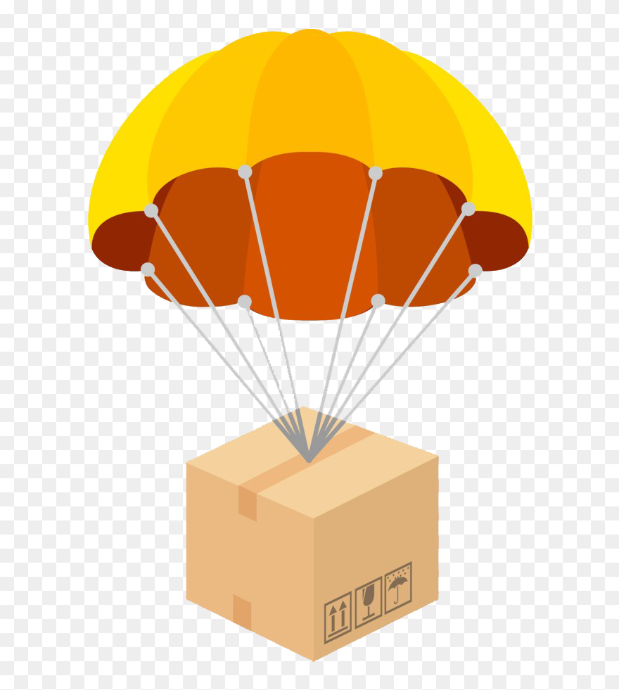 Parachute Png Clipart - Parachute Package Clip Art Transparent Png