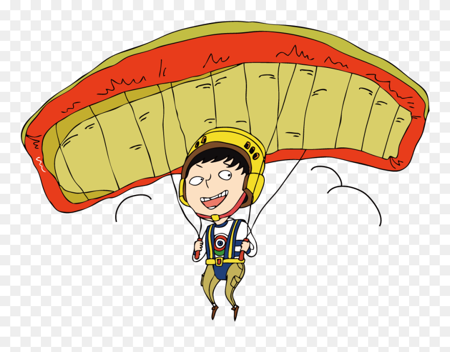 Transparent Parachuting Clipart - Paracaidismo Dibujo - Png Download