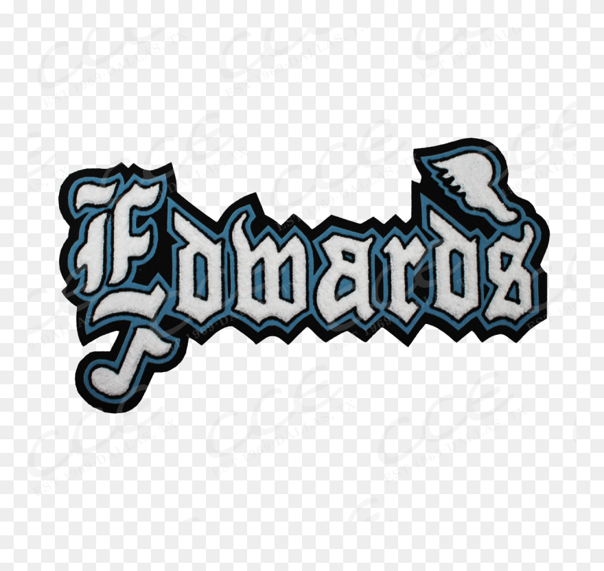 2/c Old English Name Back W/ 2decor Clipart