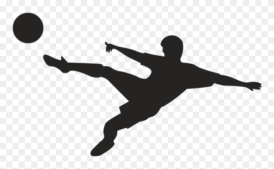 Football Player Clip Art Vector Graphics Silhouette - Free Vector Soccer Player Silhouette - Png Download